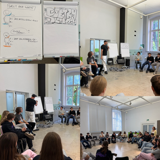 Die Klasse 10a bei der Internationalen Lyrik Woche Trier